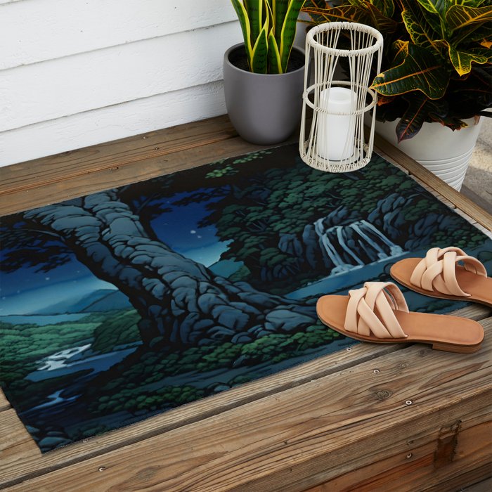 Night Walking at Goki - Nature Landscape Outdoor Rug Gallery Image 2