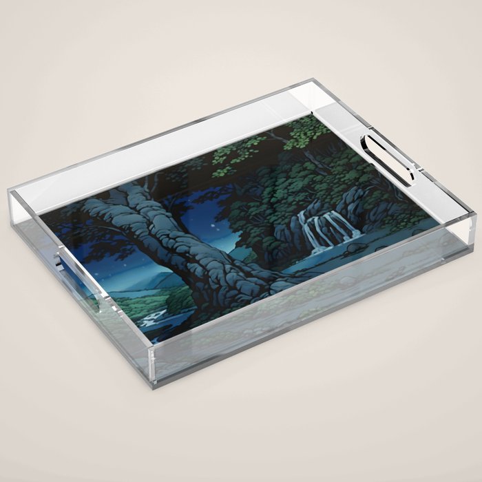 Night Walking at Goki - Nature Landscape Acrylic Tray Gallery Image 1