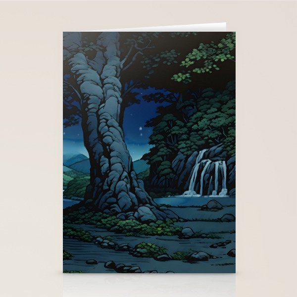 Night Walking at Goki - Nature Landscape Stationery Card Gallery Image 1