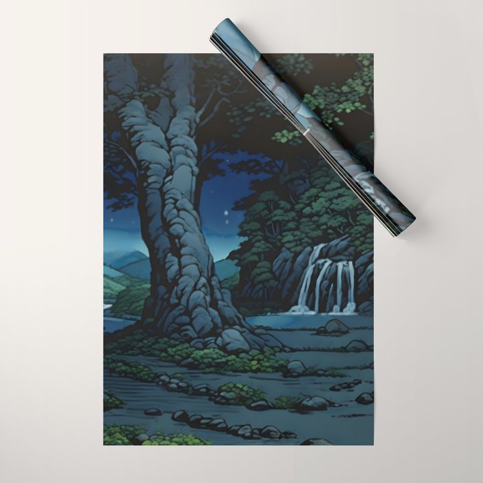 Night Walking at Goki - Nature Landscape Wrapping Paper Gallery Image 1