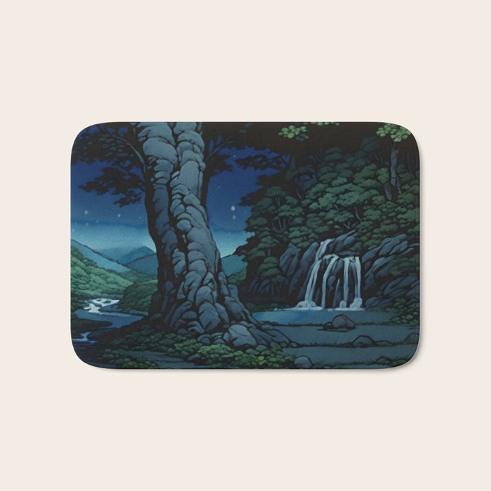 Night Walking at Goki - Nature Landscape Bath Mat Gallery Image 1