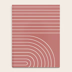 Minimal Line Curvature XXIX Rose Mid Century Modern Arch Abstract Notebook Gallery Image 4