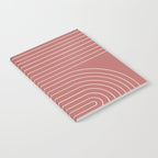 Minimal Line Curvature XXIX Rose Mid Century Modern Arch Abstract Notebook Gallery Image 2