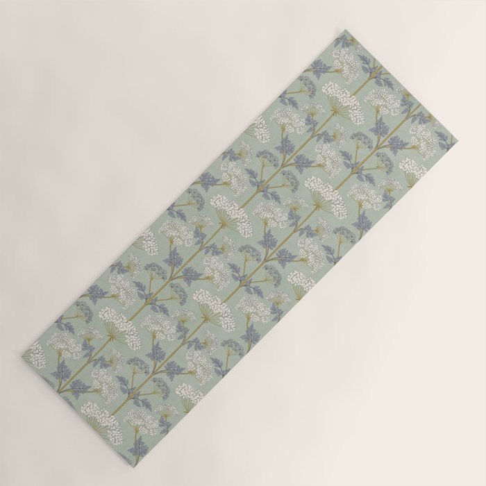 Vintage Sage Floral Yoga Mat Gallery Image 1