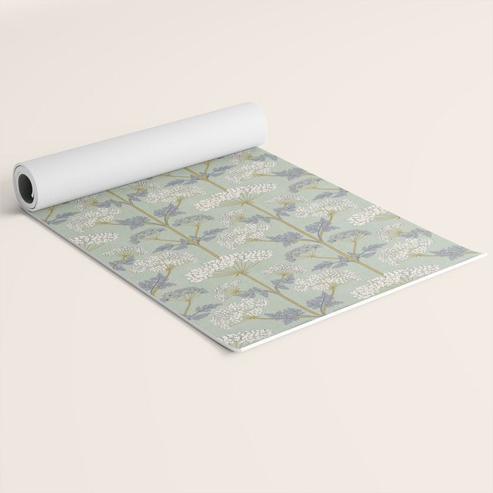 Vintage Sage Floral Yoga Mat Gallery Image 2