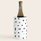Abstract black and white organic shape pattern Wine Chiller Gallery Image 3