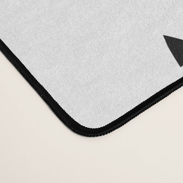 Abstract black and white organic shape pattern Desk Mat Gallery Image 4