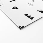Abstract black and white organic shape pattern Welcome Mat Gallery Image 2