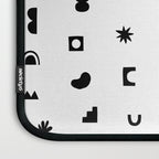 Abstract black and white organic shape pattern Laptop Sleeve Gallery Image 3