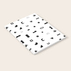 Abstract black and white organic shape pattern Notebook Gallery Image 2