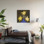 Starry Bloom Wood Wall Art Gallery Image 2