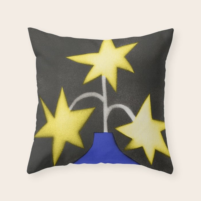 Starry Bloom Throw Pillow Gallery Image 6