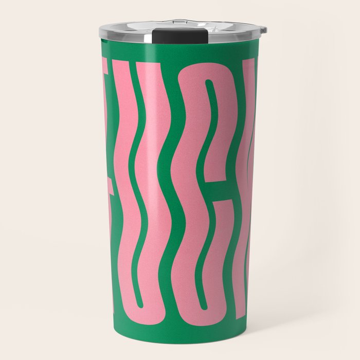 Favorite Word: Tropical Wavy Edition Travel Mug Gallery Image 1