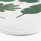 Cat and Plant 39: Tropicat Leaves Bath Mat Gallery Image 3