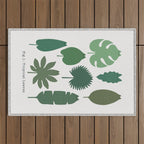 Cat and Plant 39: Tropicat Leaves Outdoor Rug Gallery Image 1