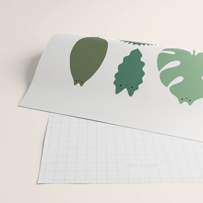 Cat and Plant 39: Tropicat Leaves Wrapping Paper Gallery Image 2