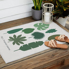 Cat and Plant 39: Tropicat Leaves Outdoor Rug Gallery Image 2