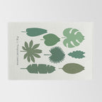 Cat and Plant 39: Tropicat Leaves Rug Gallery Image 2
