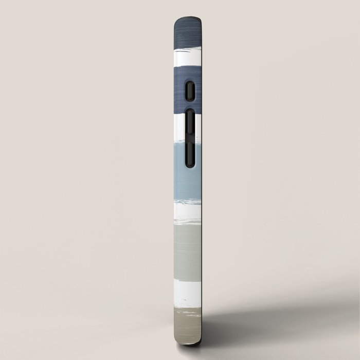 Blue & Taupe Stripes iPhone Case Gallery Image 2