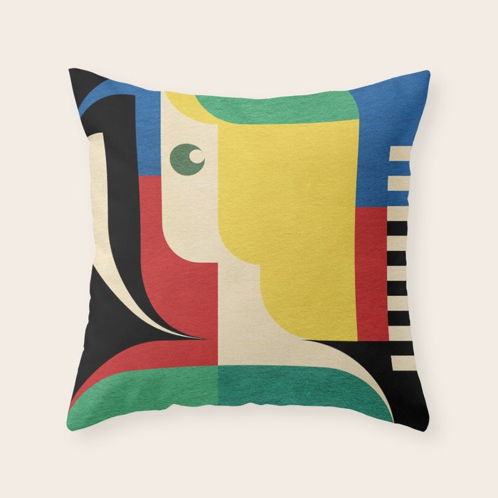 Bauhaus Girl Throw Pillow Gallery Image 6