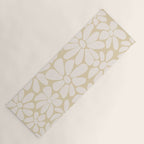 Retro Floral Neutral - Off-White and Beige Yoga Mat Gallery Image 1