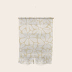 Retro Floral Neutral - Off-White and Beige Wall Hanging Gallery Image 1