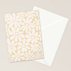 Retro Floral Neutral - Off-White and Beige Stationery Card Gallery Image 2