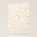 Retro Floral Neutral - Off-White and Beige Stationery Card Gallery Image 2
