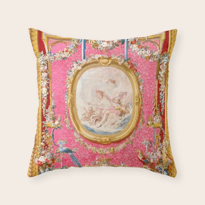 Venus Emerging from the Waters Tapestry François Boucher Throw Pillow Gallery Image 6