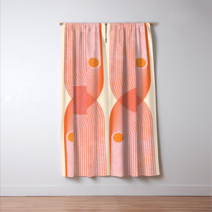 Abstraction_SUN_SUMMER_RED_HOT_SHINE_POP_ART_0322M Window Curtain Gallery Image 3