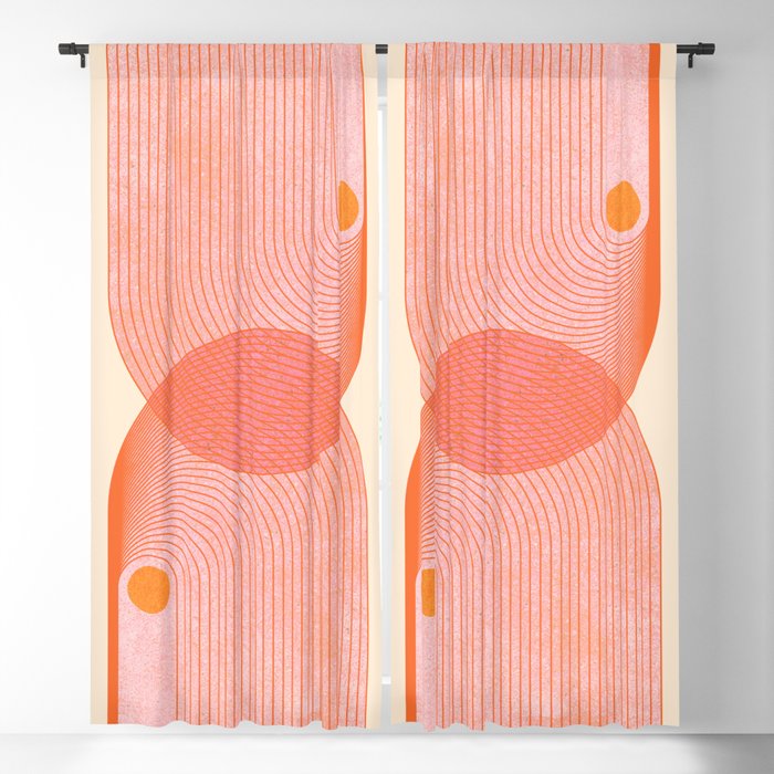 Abstraction_SUN_SUMMER_RED_HOT_SHINE_POP_ART_0322M Window Curtain Gallery Image 5