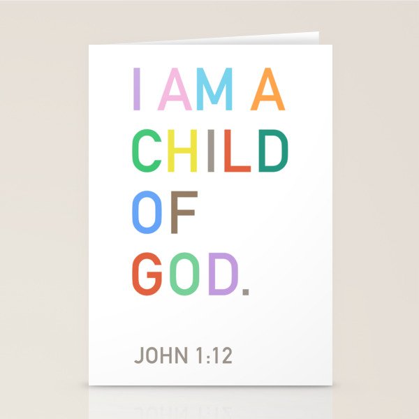I Am A Child Of God, Bible Verse  Stationery Card Gallery Image 1