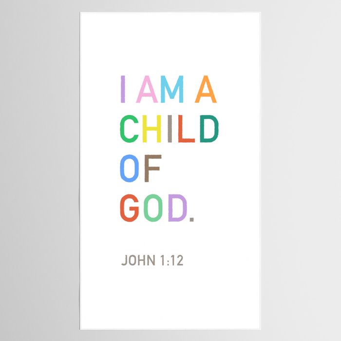 I Am A Child Of God, Bible Verse  Tablecloth Gallery Image 2