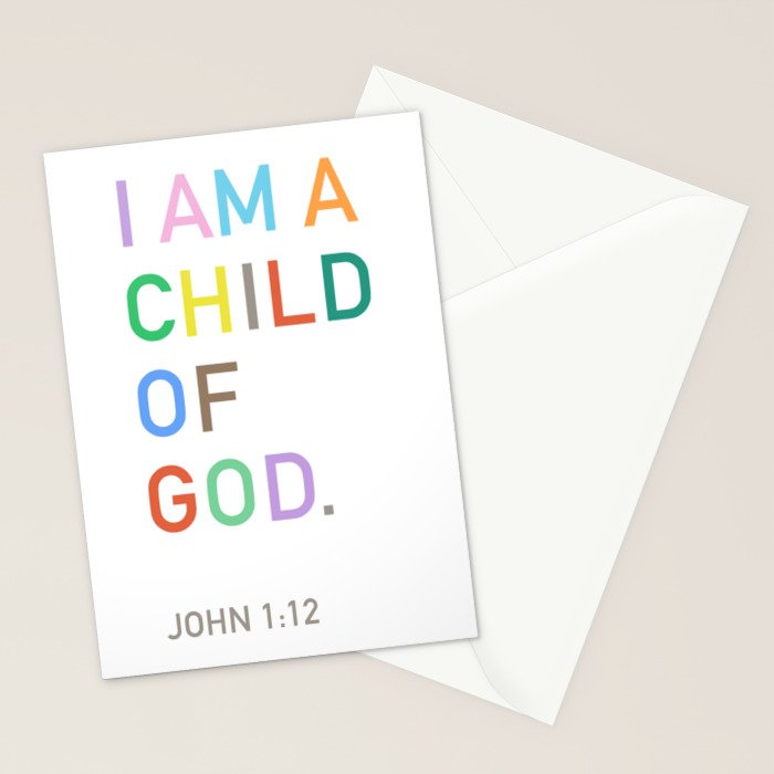 I Am A Child Of God, Bible Verse  Stationery Card Gallery Image 2