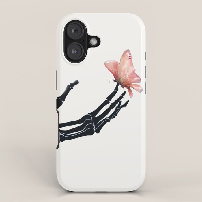 Butterfly on Skeleton Hand iPhone Case Gallery Image 1