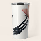 Butterfly on Skeleton Hand Travel Mug Gallery Image 1