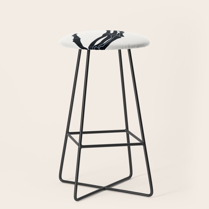 Butterfly on Skeleton Hand Stool Gallery Image 1