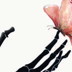 Butterfly on Skeleton Hand Coffee Mug Gallery Image 2