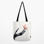 Butterfly on Skeleton Hand Tote Bag Gallery Image 2