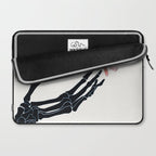Butterfly on Skeleton Hand Laptop Sleeve Gallery Image 2