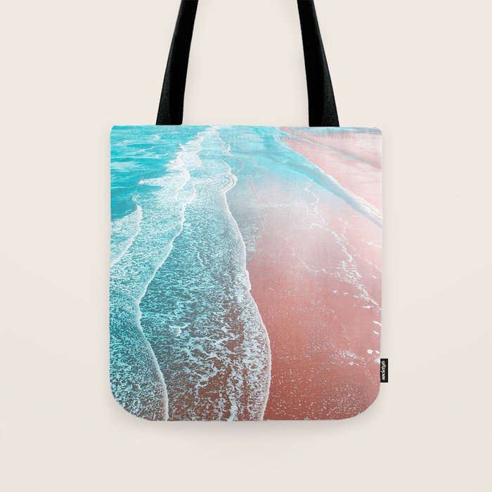 Sea Blue + Rose Gold Tote Bag Gallery Image 1