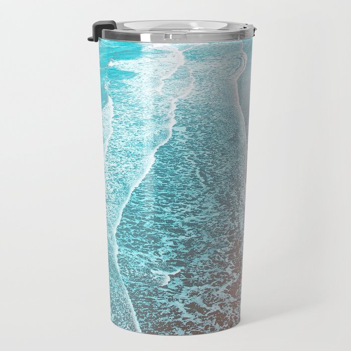 Sea Blue + Rose Gold Travel Mug Gallery Image 3