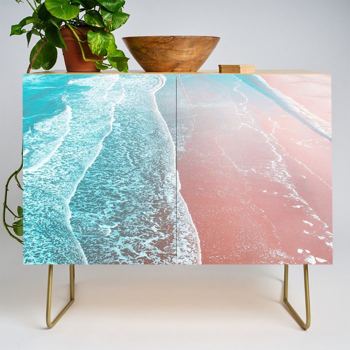 Sea Blue + Rose Gold Credenza Gallery Image 1
