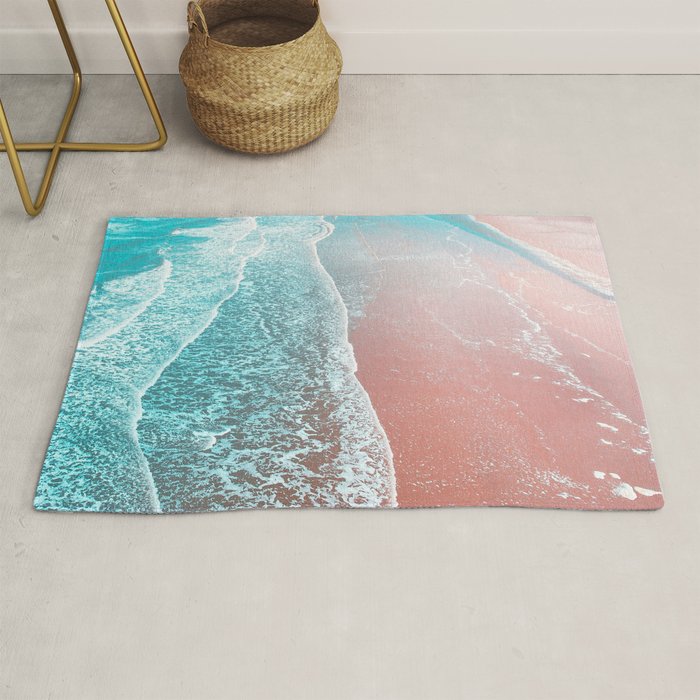 Sea Blue + Rose Gold Rug Gallery Image 1