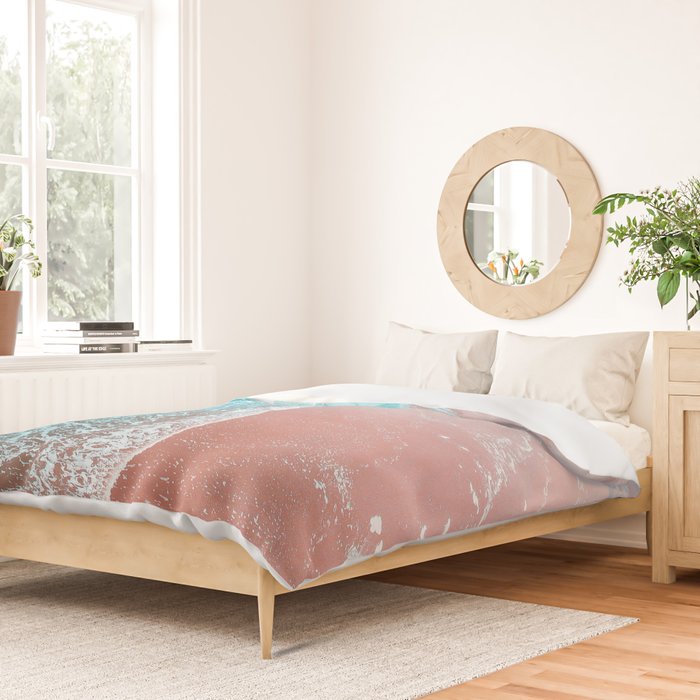 Sea Blue + Rose Gold Duvet Cover Gallery Image 2