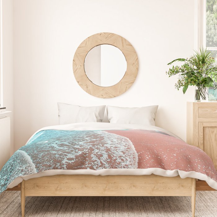 Sea Blue + Rose Gold Duvet Cover Gallery Image 3