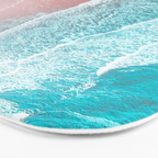 Sea Blue + Rose Gold Bath Mat Gallery Image 3