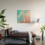 Sea Blue + Rose Gold Wood Wall Art Gallery Image 2