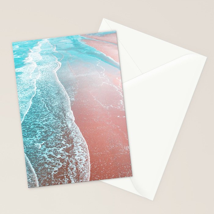 Sea Blue + Rose Gold Stationery Card Gallery Image 2