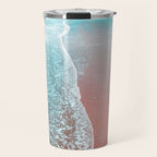Sea Blue + Rose Gold Travel Mug Gallery Image 1